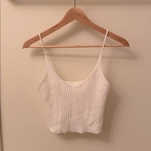 ✅ White Brandy Melville Knit Tank Top